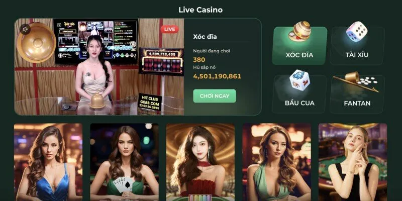 Live Casino UK88 với chất lượng hình ảnh video HD